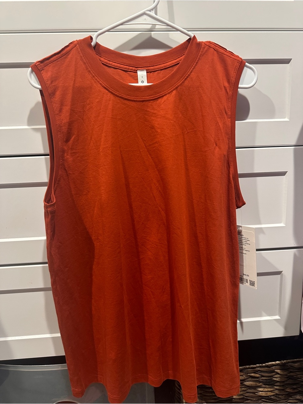 NWT Lululemon All Yours Tank Aztec Brick Size 8 Pima Cotton